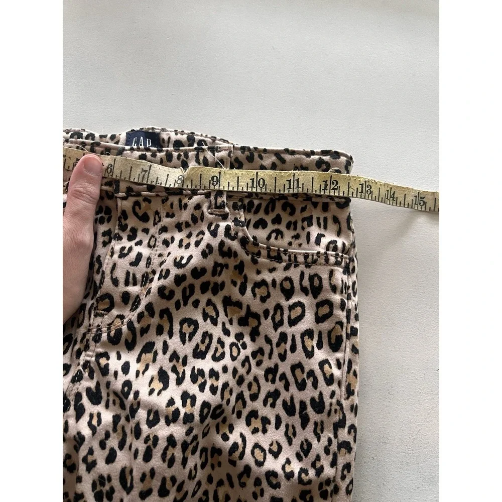 GAP Girls Kids Size 10 Pants Chinos Animal Print Adjustable Waist Stretch